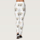 Witte Schattige gele Leggings van de Arbeidsplaats (Achterkant)