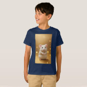 "Witte schattige hamster" Ontworpen T-shirt (Voorkant volledig)