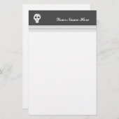 Witte schedel briefpapier (Voorkant / Achterkant)