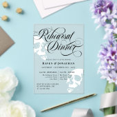 Witte schedels Gothic bruiloft repetitie diner Acryl Uitnodigingen (Insitu (Huwelijk))