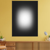 Witte schijnwerper op zwart canvas afdruk (Insitu (Woonkamer))