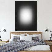 Witte schijnwerper op zwart canvas afdruk (Insitu (Slaapkamer))