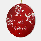 Witte schildpadden | Mele Kalikimaka | Foto van de Keramisch Ornament (Links)