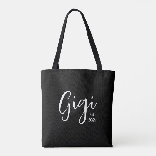 Witte Script Gigi Opgericht Draagtas (Achterkant)