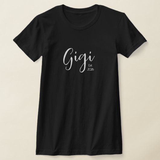 Witte Script Gigi Opgericht T-shirt (Laagn)