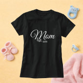 Witte Script Moeder Opgericht Nieuwe Moeder T-shirt