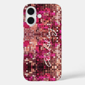 Witte scriptnaam op glitters Case-Mate iPhone case (Achterkant)