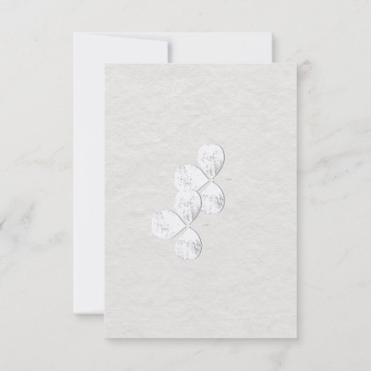 Witte Shamrock bruiloft dank u kaart (Achterkant)