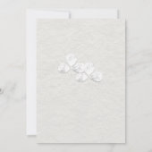 Witte Shamrock Bruiloft Kaart (Achterkant)