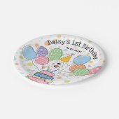 Witte Sheepadoodle Hond Verjaardag Papieren Bordje (Gekanteld)