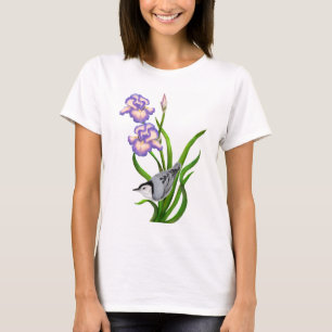 Witte Shirt van Nuthatch Bird