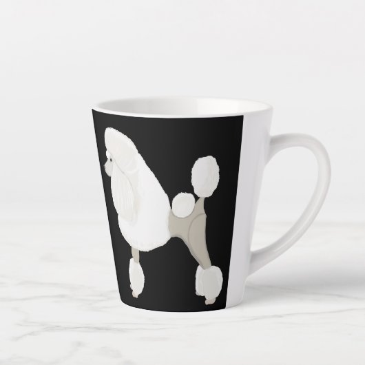 Witte Showpoedel Latte Mok (Rechts)