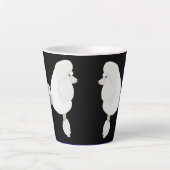 Witte Showpoedel Latte Mok (Voorkant)