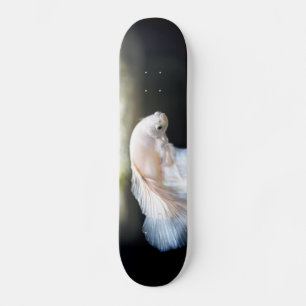Witte siamese gevechtsvis skateboard