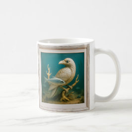 Witte siervogel koffiemok