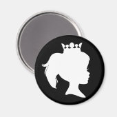 Witte Silhouet Prinses Magneet (Voorkant / Achterkant)