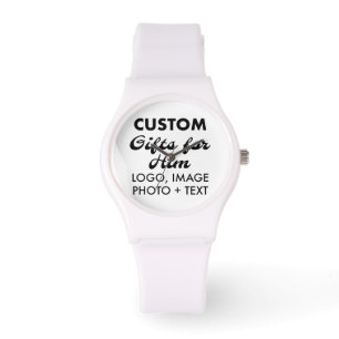 Witte Siliconen Horloge Custom Gifts voor Hem