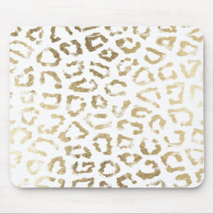 Witte, simpele sappige gouden moderne dierlijke af muismat