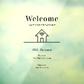 Witte Simpele Welkom Thuis Wifi Metaal Raamsticker (Vel 3)