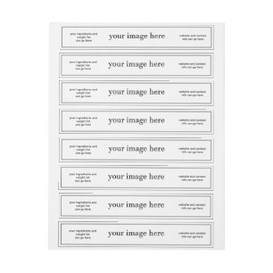 Witte Sjabloon Langwerpzeep Etiket