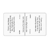 Witte Sjabloon lippenbalsetiketten Etiket (Voorkant)