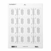 Witte Sjabloon lippenbalsetiketten Etiket (Full Sheet)