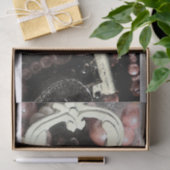 witte skelet over roze parels tissuepapier (Geschenk)