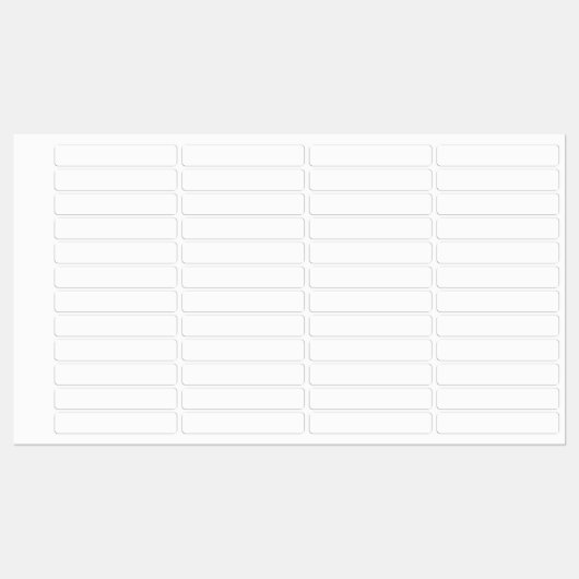 Witte Skinny Rechthoek Waterdichte Etiketten Labels (Vel)