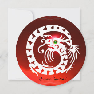 WITTE SLANG DRAGON ROOD ROBIJN EDELSTEEN KAART
