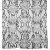 Witte Slang Skin Print Douchegordijn (Voorkant)