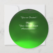 WITTE SLANGEN DRAGON GROENE SMARAGD EDELSTEEN  MON KAART (Achterkant)