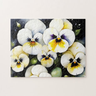  witte slipjes waterverf schilderij legpuzzel