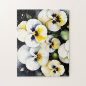  witte slipjes waterverf schilderij legpuzzel (Verticaal)