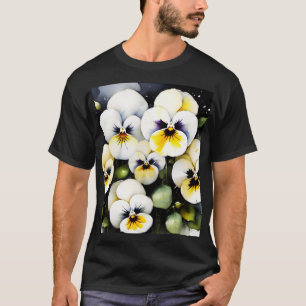  witte slipjes waterverf schilderij t-shirt
