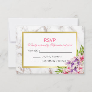Witte smelttextuur met Magnolias RSVP Kaartje