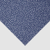 Witte sneeuw op marinesblauwe kerst tissuepapier (Detail)