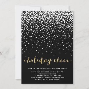 Witte sneeuw Uitnodiging Faux Glitter Holiday