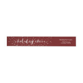 Witte sneeuw | Wraparound Return Address Label (Individueel)