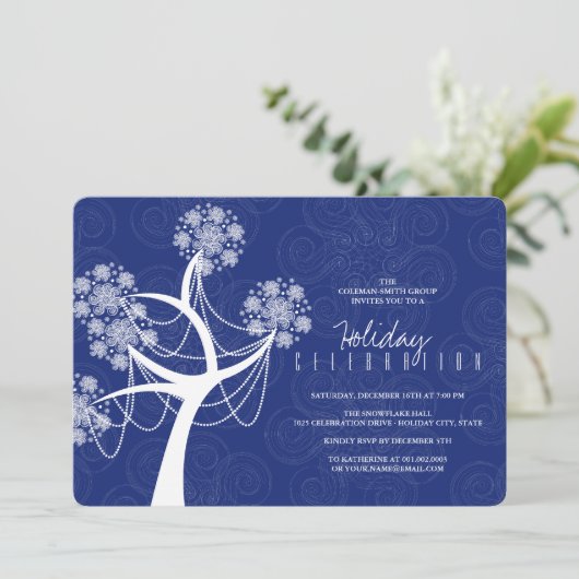 Witte sneeuwbloem en lichte feestdag kaart (Staand voorkant)