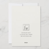 Witte sneeuwbomen Logo kerstgroeten Feestdagenkaart (Achterkant)