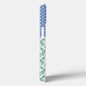 Witte Sneeuwdruppels Patroon en Polka Dots op Blau Case-Mate iPhone Case (Achterkant / Rechts)