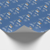 Witte sneeuwKerstmis Cadeaupapier (Hoek)