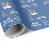 Witte sneeuwKerstmis Cadeaupapier (Rol Hoek)