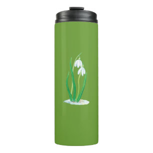 Witte Sneeuwklokjes (Galanthus nivalis) Groen Thermosbeker