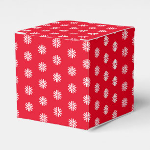 Witte sneeuwster met sneeuwvlokken Rood cadeau Bedankdoosjes