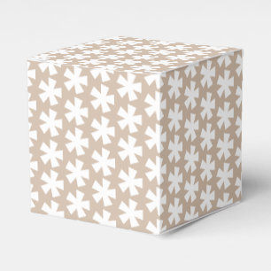 Witte sneeuwster, sneeuwvlokken, beige tan gift bedankdoosjes