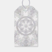 Witte sneeuwvlok cadeaulabel (Achterkant)