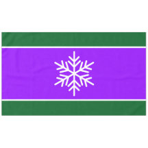 Witte Sneeuwvlok Heldere Paarse Bos Groene Strepen