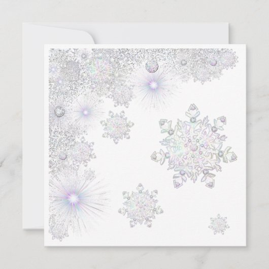 witte sneeuwvlok kaart (Voorkant)