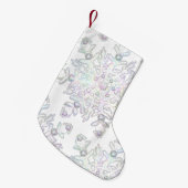 Witte sneeuwvlok kleine kerstsok (Voorkant (Hangend))